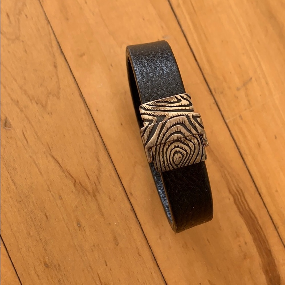 David Yurman Men’s Leather Ironwood Bracelet